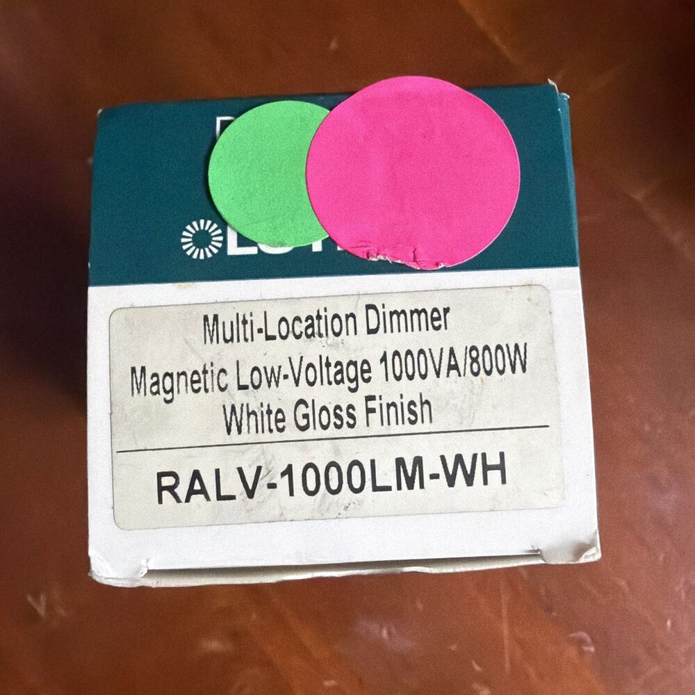 Lutron RadioRA 1st Gen RALV-1000LM-WH 1000VA MLV Multi Location Dimmer White